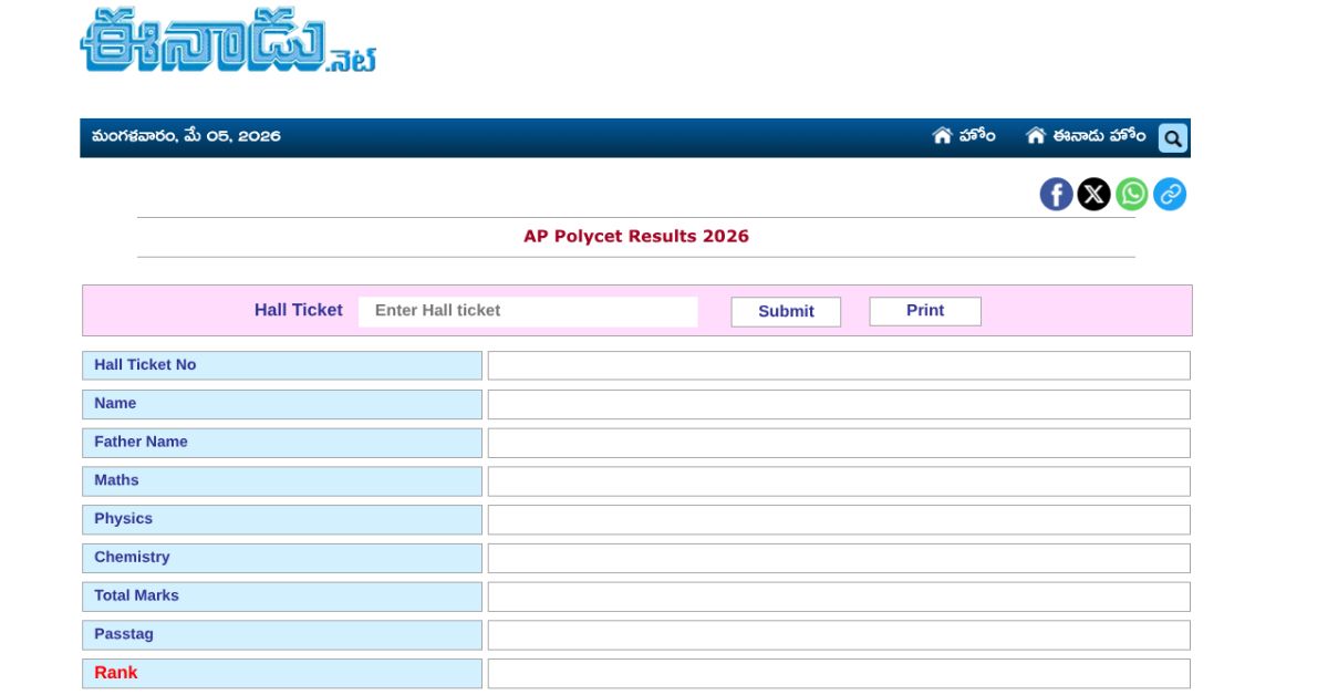 Polycet Result 2026 Out