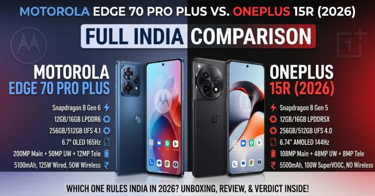 Motorola Edge 70 Pro Plus Vs. OnePlus 15R 2026: Full India Comparison