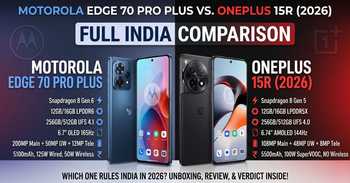Motorola Edge 70 Pro Plus Vs. OnePlus 15R 2026