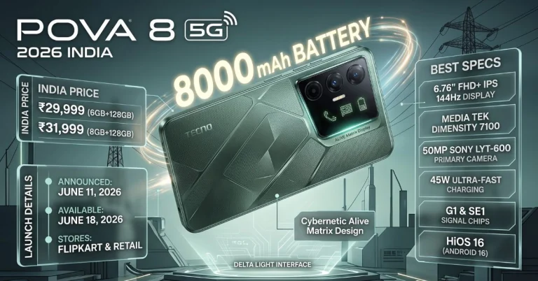 Pova 8 5G 8000 mAh Battery 2026: India Price, Best Specs and Launch Details