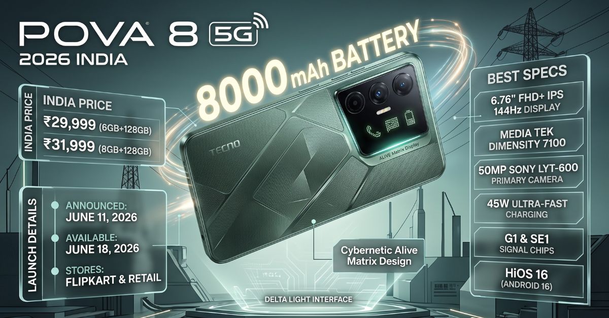 Pova 8 5G 8000 mAh Battery 2026